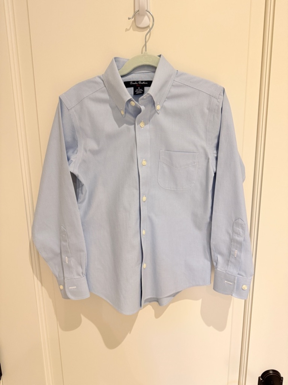 Brooks Brothers Light Blue check Button-Down Dress Shirt